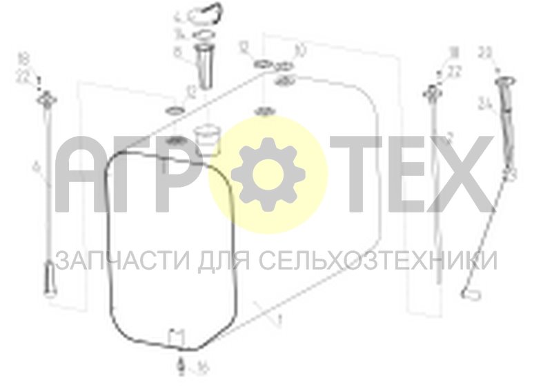 Чертеж Бак топливный (1.54.000)